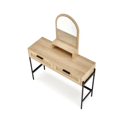 Persirengimo staliukas CARMEN 136x104 cm smėlio spalva/juoda