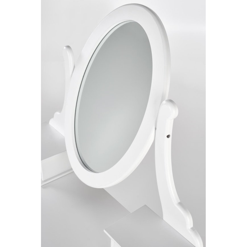 Persirengimo staliukas SARA 80x130 cm + stool 45x37 cm balta