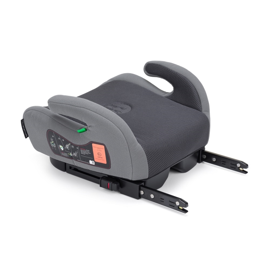 PETITE&MARS - Automobilinė kėdutė paaukštinama OPTIMUS PRO i-Dydis 125-150 cm (22-36 kg) pilka