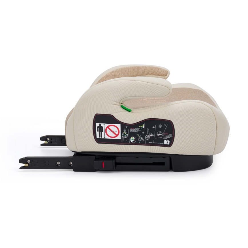 PETITE&MARS - Automobilinė kėdutė paaukštinama OPTIMUS PRO i-Dydis 125-150 cm (22-36 kg) smėlio spalva