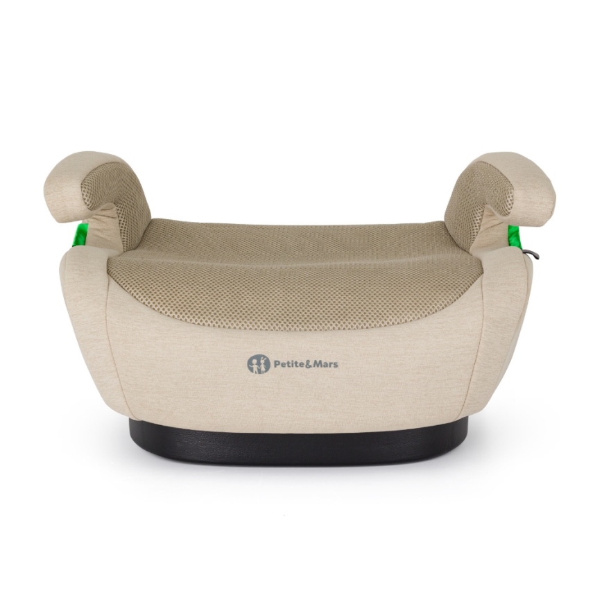 PETITE&MARS - Vaikiška automobilinė pagalvėlė OPTIMUS PRO i-Size Air 125–150 cm (22–36 kg) smėlio spalvos