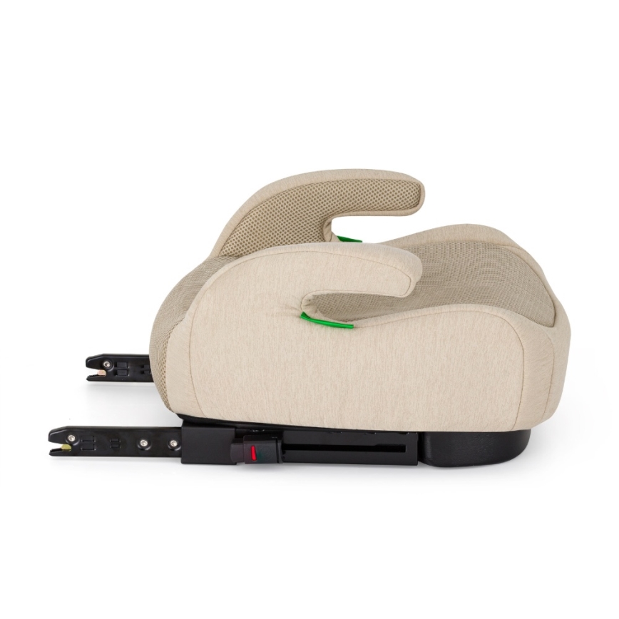 PETITE&MARS - Vaikiška automobilinė pagalvėlė OPTIMUS PRO i-Size Air 125–150 cm (22–36 kg) smėlio spalvos