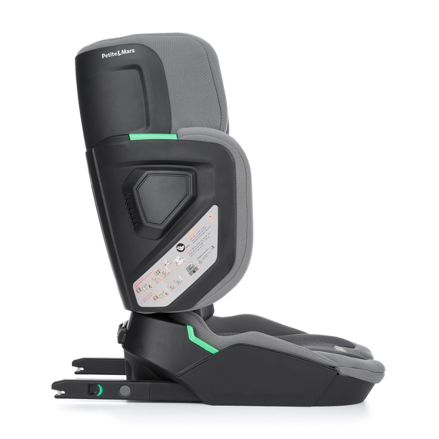 PETITE&MARS - Automobilio sėdynė FLEX PRO i-Dydis 100-150 cm (15-36 kg) pilka