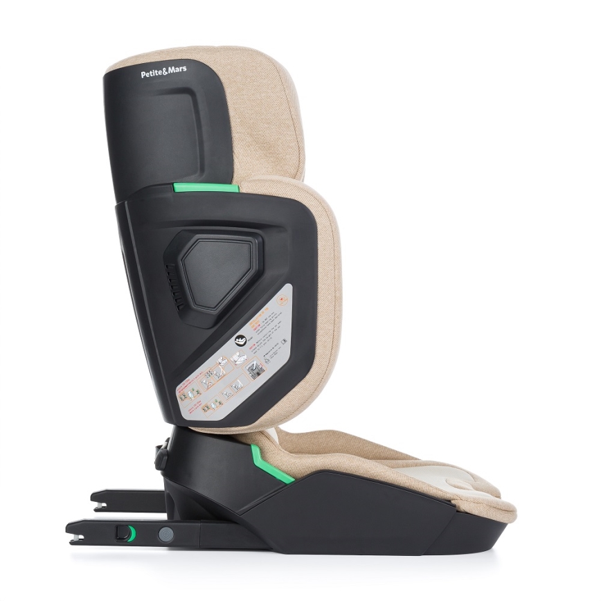 PETITE&MARS - Automobilio sėdynė FLEX PRO i-Dydis 100-150 cm (15-36 kg) smėlio spalva