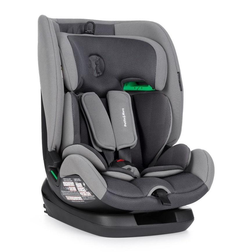 PETITE&MARS - Automobilio sėdynė PRIME PRO i-Dydis 76-150 cm (9-36 kg) pilka