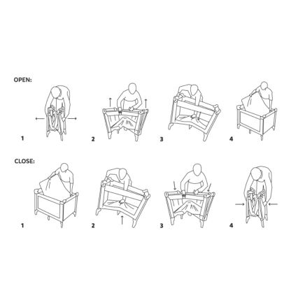 PETITE&MARS - Kelioninė lovelė KOOT Lite tamsiai pilka