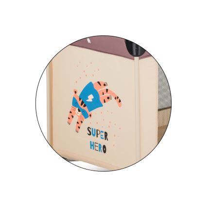 PETITE&MARS - Kelioninė lovelė KOOT Tiger Super Hero