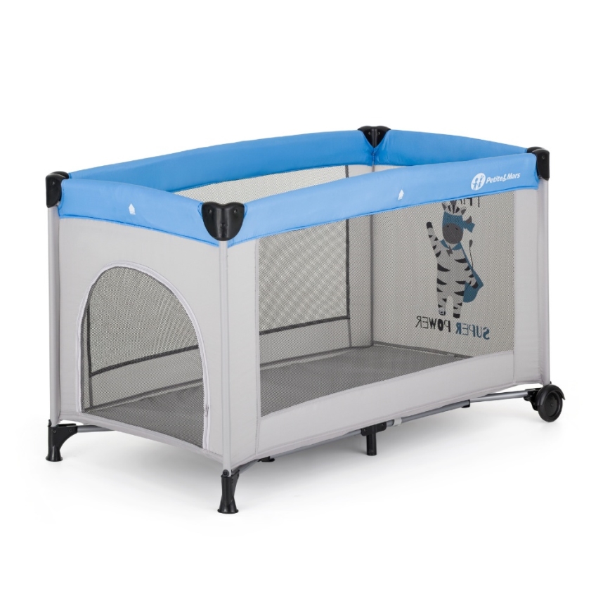 PETITE&MARS - Kelioninė lovelė KOOT Zebra Super Power