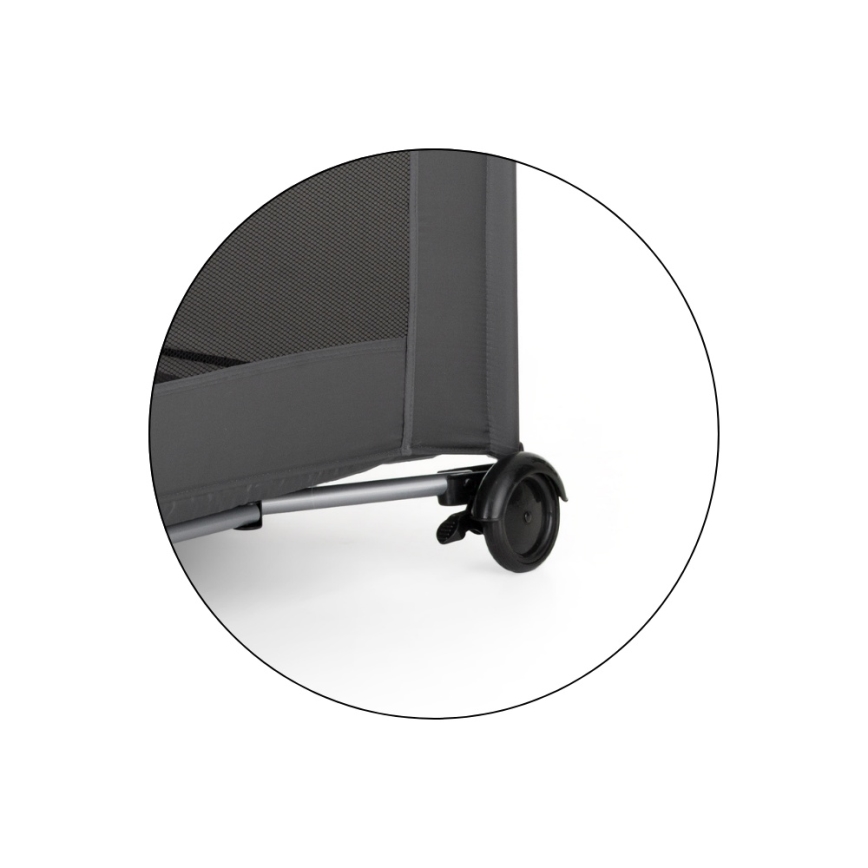 PETITE&MARS - Kelioninė lovelė NYJA Urban Jungle anglies spalvos