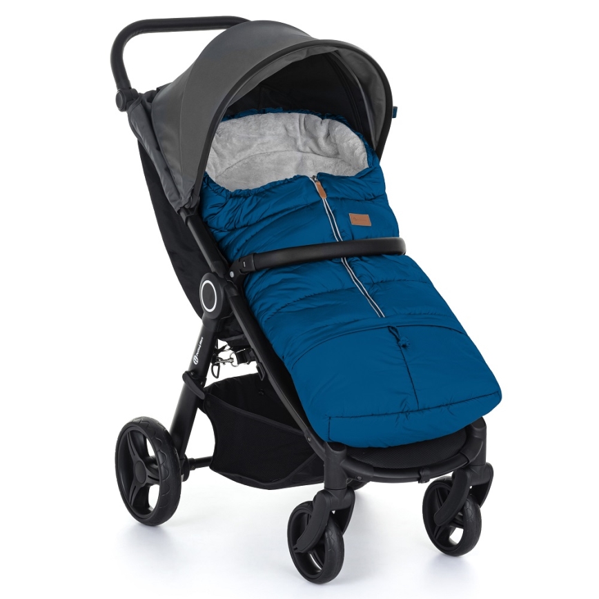 PETITE&MARS - KOMPLEKTAS Kūdikio vokelis 3in1 JIBOT + stroller ranka muff mėlyna
