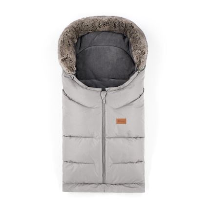 PETITE&MARS-KOMPLEKTAS Kūdikių vokelis 4in1 ARCTIC + stroller ranka muffs FURRY Champagne Shower