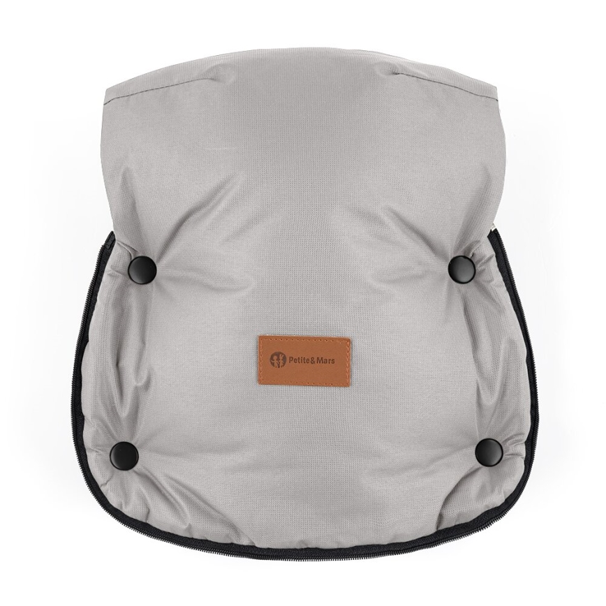 PETITE&MARS-KOMPLEKTAS Kūdikių vokelis 4in1 ARCTIC + stroller ranka muffs FURRY Champagne Shower