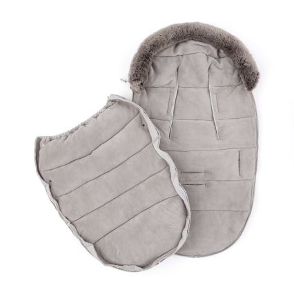 PETITE&MARS - KOMPLEKTAS Kūdikių vokelis 4in1 COMFY + stroller ranka muffs FURRY Champagne Shower