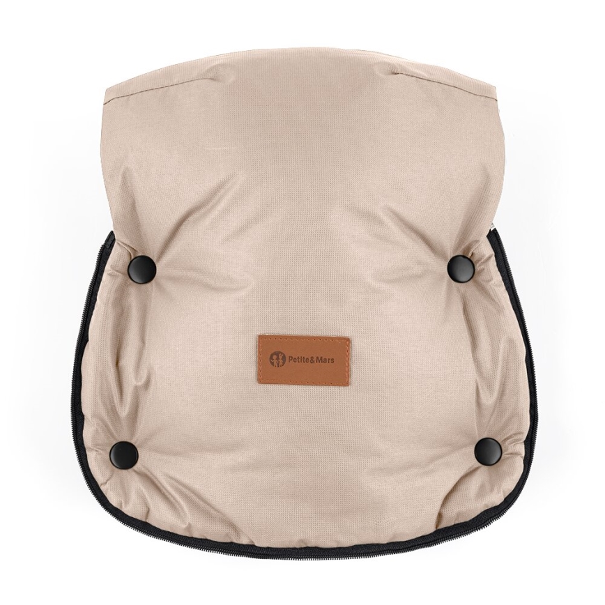 PETITE&MARS - KOMPLEKTAS Kūdikių vokelis 4in1 COMFY + stroller ranka muffs FURRY rožė Petal