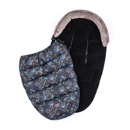 PETITE&MARS - RINKINYS Vaikiškas miegmaišis 4in1 COMFY Stylish Beauty + rankovės vežimėliui FURRY Forever Black