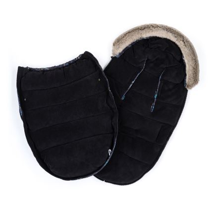 PETITE&MARS - RINKINYS Vaikiškas miegmaišis 4in1 COMFY Stylish Beauty + rankovės vežimėliui FURRY Forever Black