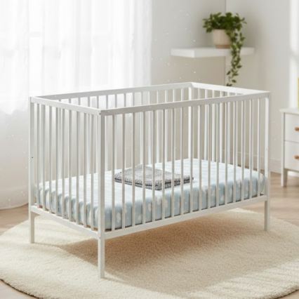 PETITE&MARS - Kūdikių lovelė NELA BEECH 120x60 cm balta/bukas