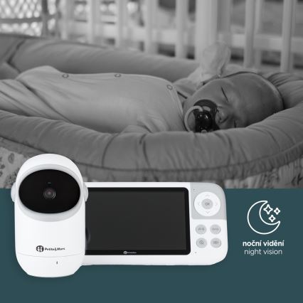 PETITE&MARS - Kūdikių stebėjimo įrenginys su monitoriumi EVE 5.0 3,8V 3050 mAh