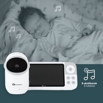 PETITE&MARS - Kūdikių stebėjimo įrenginys su monitoriumi EVE 5.0 3,8V 3050 mAh