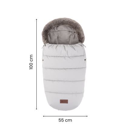 PETITE&MARS - RINKINYS: vaikiškas vežimėlio miegmaišis 4 viename COMFY + rankų šildytuvai vežimėliui FURRY chaki