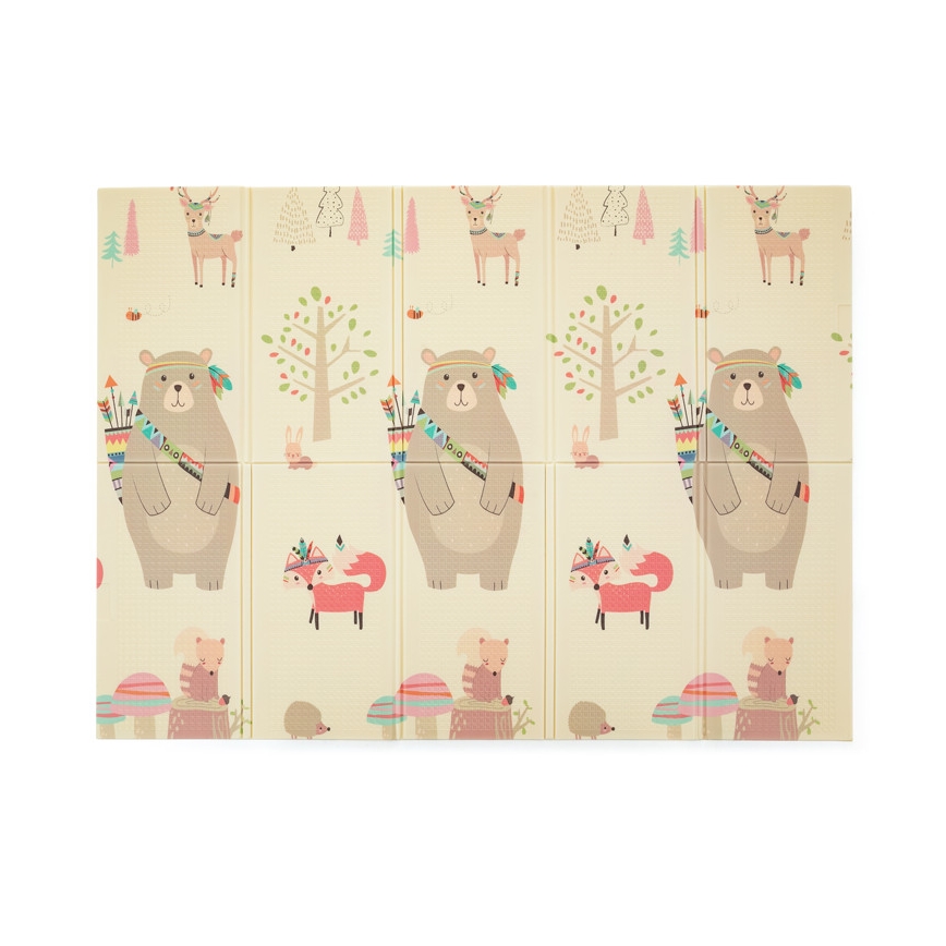PETITE&MARS - Sulankstomas žaidimų kilimėlis CAMPY ELEPHANT&FOX
