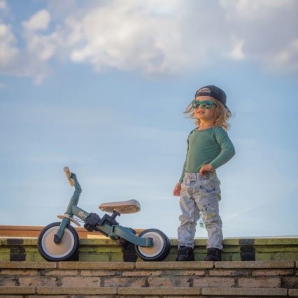 PETITE&MARS - Vaikiškas 5 viename triratis TURBO PLUS Misty Green