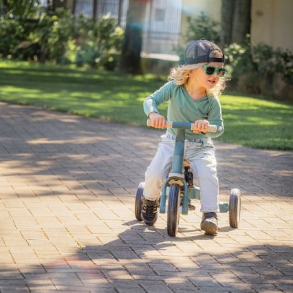 PETITE&MARS - Vaikiškas 5 viename triratis TURBO PLUS Misty Green