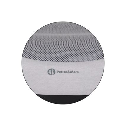 PETITE&MARS - Vaikiškas automobilinis pakėlėjas OPTIMUS PRO i-Size Air 125-150 cm (22-36 kg) pilkas