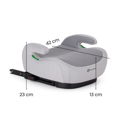 PETITE&MARS - Vaikiškas automobilinis pakėlėjas OPTIMUS PRO i-Size Air 125-150 cm (22-36 kg) pilkas