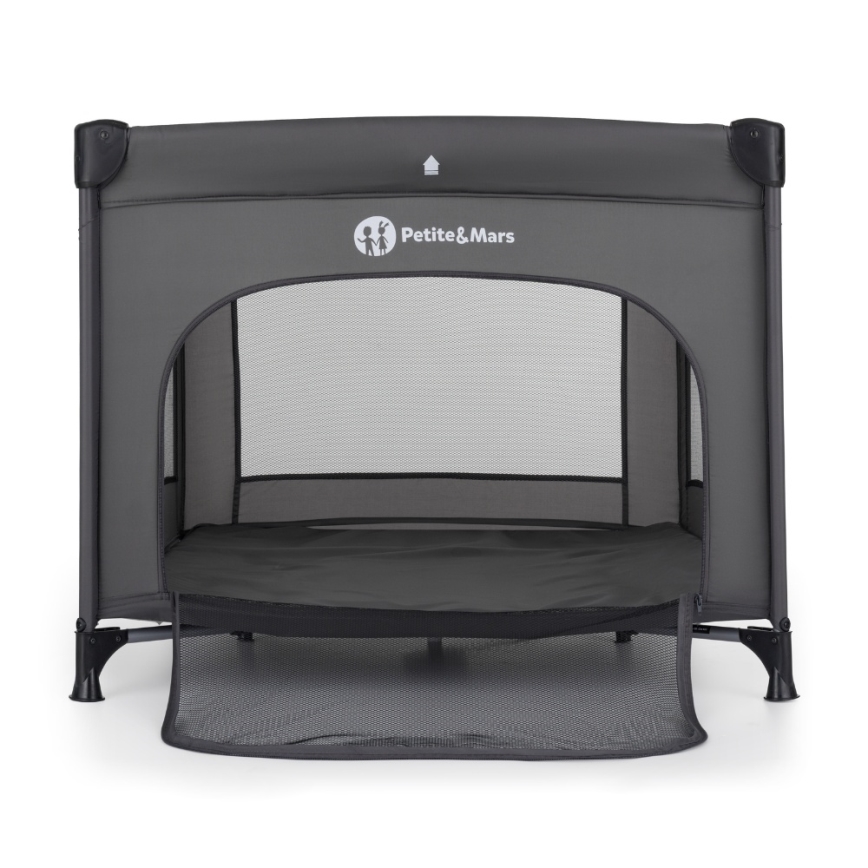 PETITE&MARS - Vaikiškas kelioninis maniežas NOOK Urban Charchoal Grey