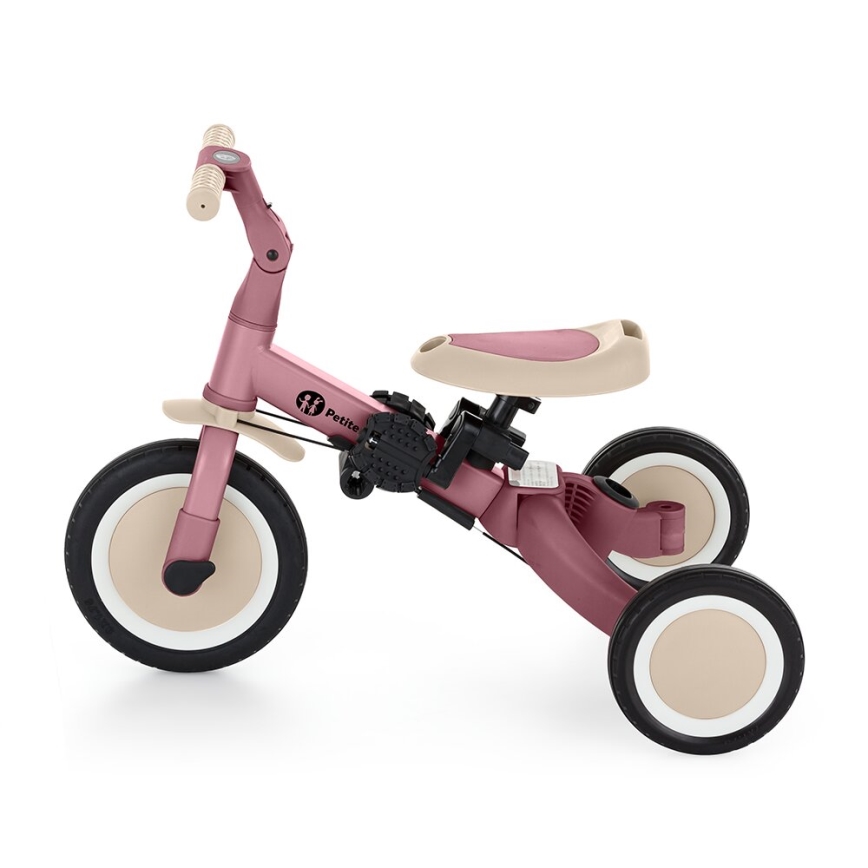 PETITE&MARS - Vaikiškas triratis 5in1 TURBO Dusty rožė