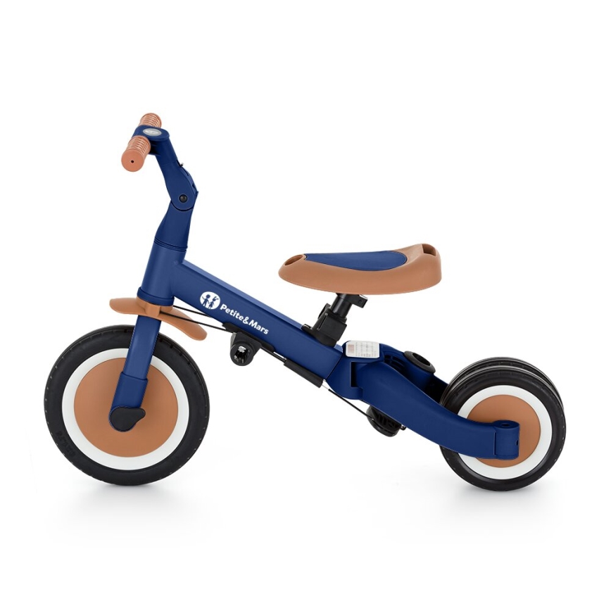 PETITE&MARS - Vaikiškas triratis 5in1 TURBO Enigmatic Blue