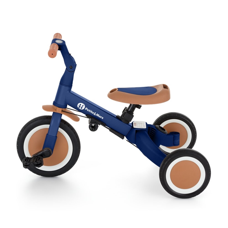 PETITE&MARS - Vaikiškas triratis 5in1 TURBO Enigmatic Blue