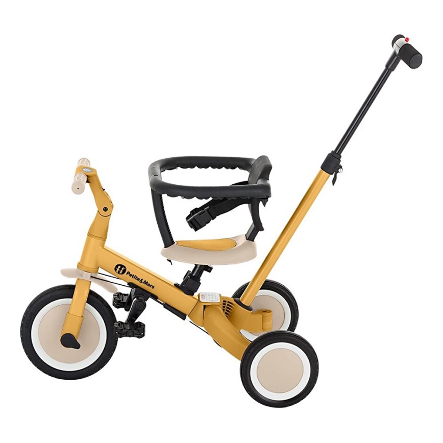 PETITE&MARS - Vaikiškas triratis 5in1 TURBO Intense Ochre