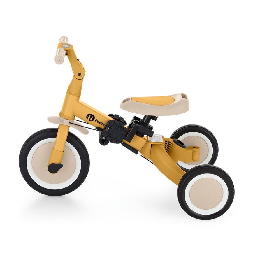 PETITE&MARS - Vaikiškas triratis 5in1 TURBO Intense Ochre