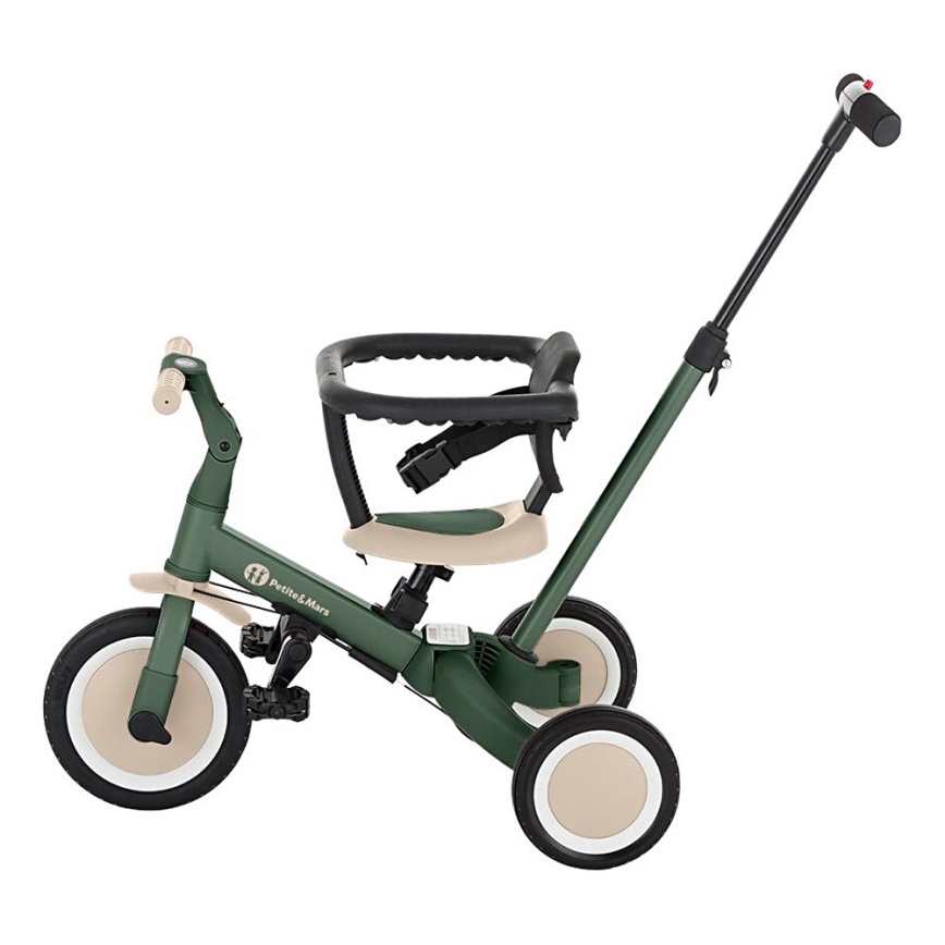 PETITE&MARS - Vaikiškas triratis 5in1 TURBO Misty Green