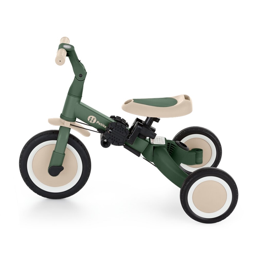 PETITE&MARS - Vaikiškas triratis 5in1 TURBO Misty Green