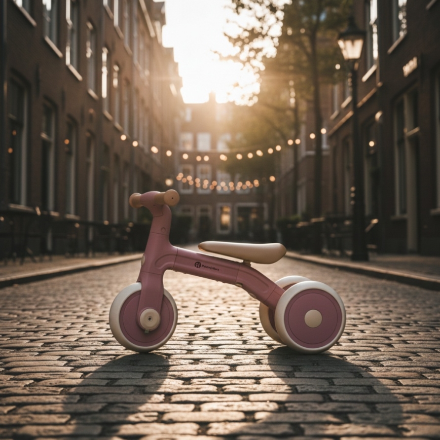 PETITE&MARS - Vaikiškas triratukas 3 viename BINGO Dulkėta rožinė