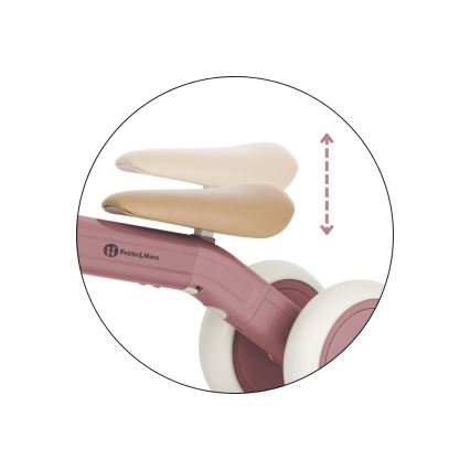 PETITE&MARS - Vaikiškas triratukas 3 viename BINGO Dulkėta rožinė