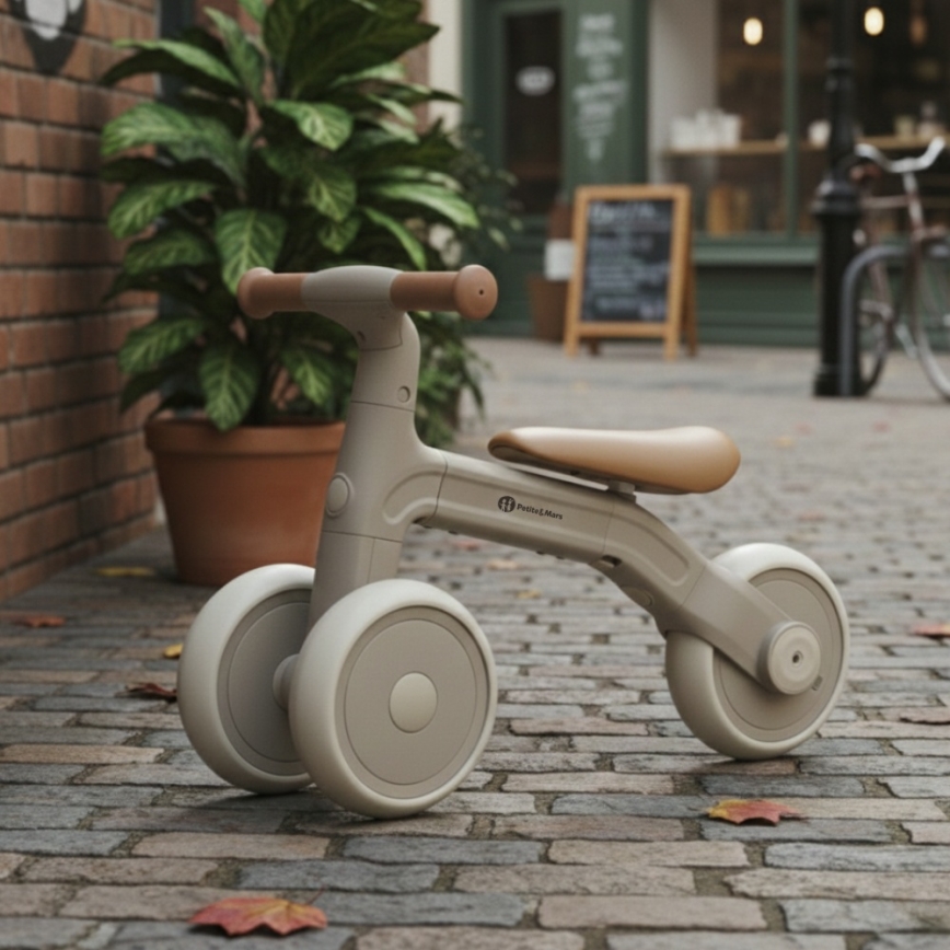 PETITE&MARS - Vaikiškas triratukas 3 viename BINGO Ivory White