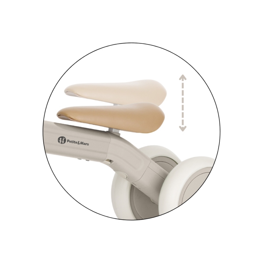 PETITE&MARS - Vaikiškas triratukas 3 viename BINGO Ivory White