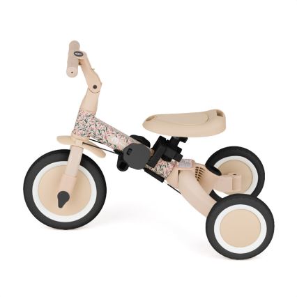 PETITE&MARS - Vaikiškas triratukas 5-in-1 TURBO LIMITED Rožinė pieva