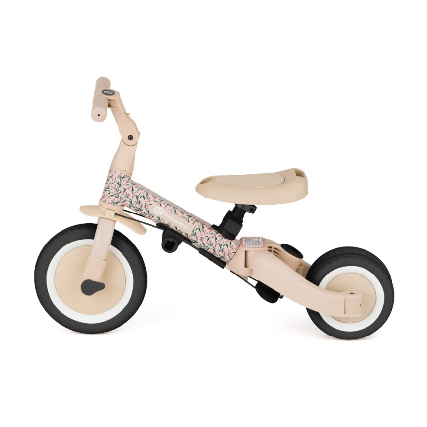 PETITE&MARS - Vaikiškas triratukas 5-in-1 TURBO LIMITED Rožinė pieva
