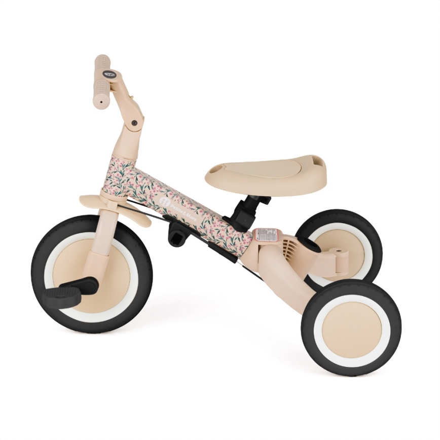 PETITE&MARS - Vaikiškas triratukas 5-in-1 TURBO LIMITED Rožinė pieva