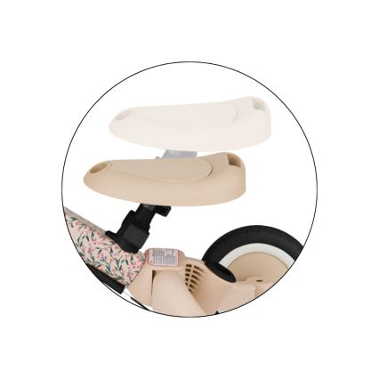 PETITE&MARS - Vaikiškas triratukas 5-in-1 TURBO LIMITED Rožinė pieva