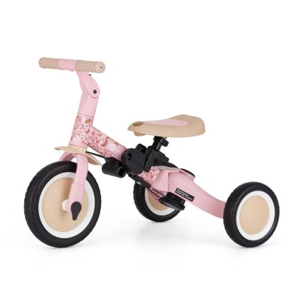 PETITE&MARS - Vaikiškas triratukas 5 viename TURBO LIMITED Rosy Wilderness