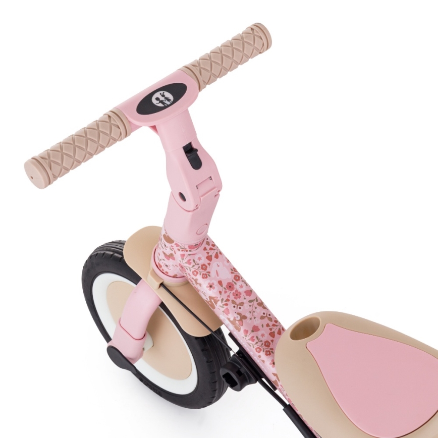 PETITE&MARS - Vaikiškas triratukas 5 viename TURBO LIMITED Rosy Wilderness