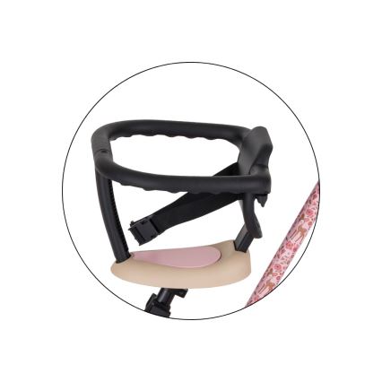 PETITE&MARS - Vaikiškas triratukas 5 viename TURBO LIMITED Rosy Wilderness