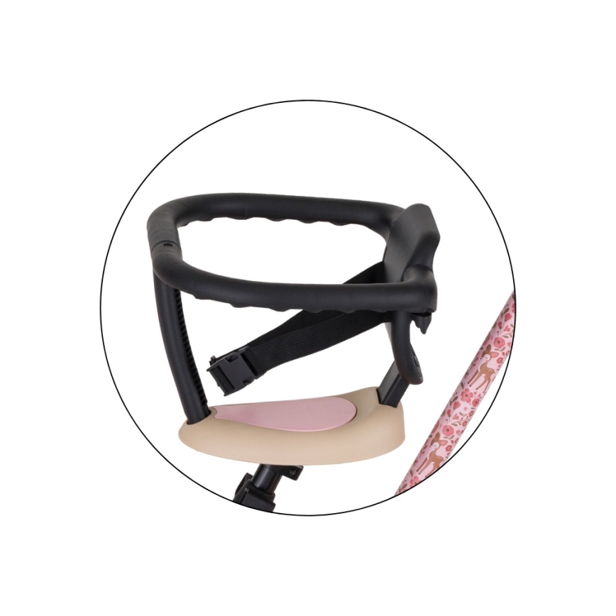 PETITE&MARS - Vaikiškas triratukas 5 viename TURBO LIMITED Rosy Wilderness