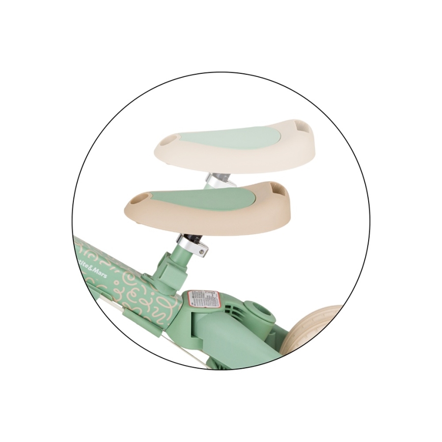 PETITE&MARS - Vaikiškas triratukas 5 viename TURBO LIMITED Žalias Twist